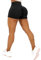 TZLDN Damen Scrunch Kurze Leggings - Push Up Geraffte Shorts Tights Laufhosen für Sport Yoga Fitness Radfahren Workout A01 Schwarz L