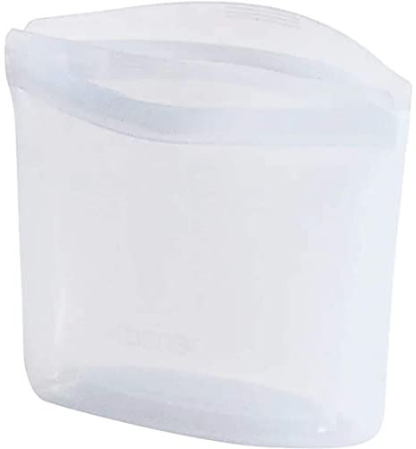 Stasher Wiederverwendbare Frischhalteschüssel aus Premium-Silikon, transparent, für Mikrowelle, Sous Vide, spülmaschinen-, ofen- und gefriergeeignet, BPA-frei, auslaufsicher, umweltfreundlich, 2