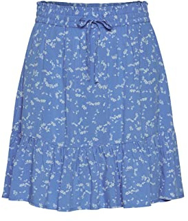 b.young BYMMJOELLA Short Skirt 2 - Damen kurzer Rock in A-Linie, Loose-Fit Passform, Größe:40, Farbe:Ultramarine Mix (201168)