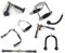 G5 HT SPORT Unisex – Erwachsene Verschiedene Pulley Kabel-Werkzeuge, Einzelgriff, Doppelgriff, Trizepsseil, 1 Paar einzelne Griffe (2 Stück), Einheitsgröße