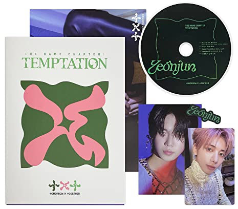 TXT - [The Name Chapter : TEMPTATION] (Lullaby Ver. - Random Ver.) Photo Book + CD + Sticker + Post Card + Photo Card + Mini Poster + 1 Pocket Hand Mirror + 4 Extra Photocards