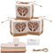 50pcs L'Albero Della Vita Scatole Confetti Battesimo, Portachiavi Albero Della Vita Bomboniere, Prima Comunione, Scatola Portaconfetti Per Feste Di Compleanno Per Bambini(Forma Di Cuore)