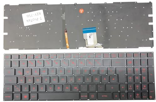 T-ProTek DEUTSCHE - Tastatur Keyboard Rot Beleuchtung kompatibel für Asus ROG Strix GL502V