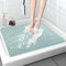 Duschmatte rutschfest 80x80 cm - Weich Komfort Sicherheits Badewannenmatte mit Ablauflöchern, PVC-Luffa Massage Duschmatten für Nassbereiche, Schnell trocknend (Grün, 80x 80 cm)
