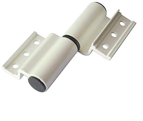 2 bisagras de puerta, adecuadas para puertas de aleación de aluminio, acero inoxidable y cristal, color blanco derecho