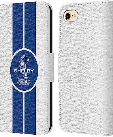 Head Case Designs Offizielle Shelby 1965 427 S/C Weiß Autografiken Leder-Wallet-Hülle Kompatibel mit Apple iPhone 7/8 / SE 2020 & 2022