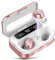 Wekily In Ear Bluetooth Kopfhörer, V5.3 Kabellos Kopfhörer mit 2600mAh Ladekoffer, 108 Std Spielzeit, LED Anzeige, Kraftvoller Bass, Klar Sprech Ohrhörer ENC Lärmreduzierung für Arbeit/Sport(Rosé)