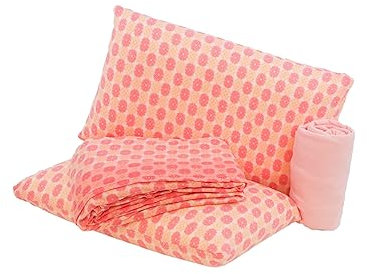 Viterbo Biancheria Coordinato Completo Letto Lenzuola Matrimoniale in Morbido Pile A Fantasia Kenia (6127) (Geometrico Fucsia)
