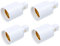 Uonlytech 4 Stück G24d Konversionslampenkopf E27 Lampenfassungsadapter Adapter Für Lampenfassungen Adapter G24 Auf E27 E27- Steckdose [metallmaterial]: Vernickeltes Kupfer E12 Weiß Produkt