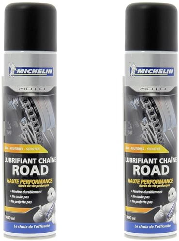 MICHELIN 008805 Moto Lubrifiant Chaîne Road, 400 ml (Lot de 2)