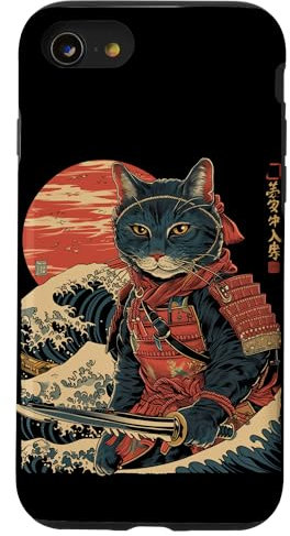 Hülle für iPhone SE (2020) / 7 / 8 Japanese Art Cat Ninja Ukiyo-e Anime Style Samurai Cat