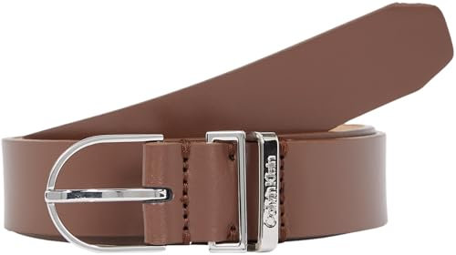 Calvin Klein Damen Gürtel Metal Buckle aus Leder, Braun (Cioccolate Lab), 70 cm