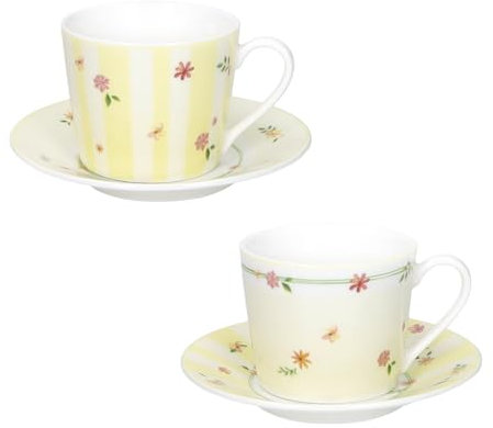 BRANDANI Polline Giallo Set 2 Pezzi Tazza caffè 100ml Porcellana