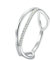 Stfery Ring Weissgold 585 Ring für Frauen 0.057ct Rund Diamant Ehering Damen Einzeln