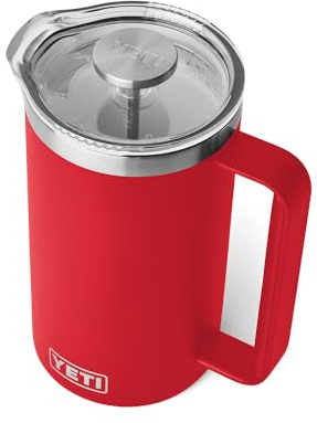 YETI Rambler 34 oz. French Press Coffee Maker, Rescue Red