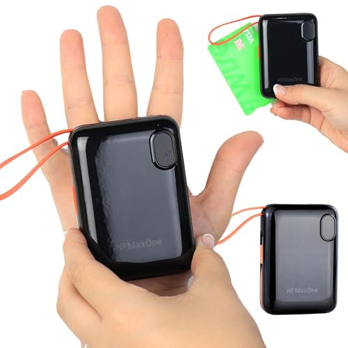 Bateria Externa Carga Rapida 10.000 MaH – Mini Power Bank Portatil con Pantalla LED USB – Batería Compatible con iPhone 14 13 12 Samsung Huawei Nero – Puertos USB.06