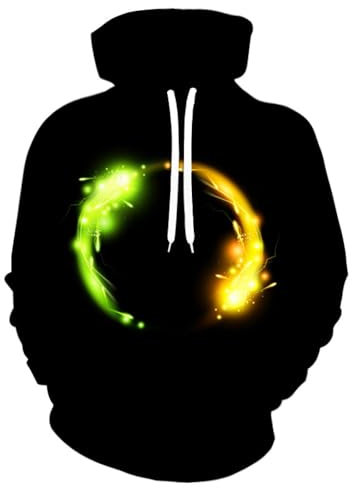 JIEDEDIAM Kreative Flamme Yin Sun Circle Hoodie 3D Sweatshirt Männer/Frauen Herbst und Winter Spaß Mantel Herren Kleidung Jacke