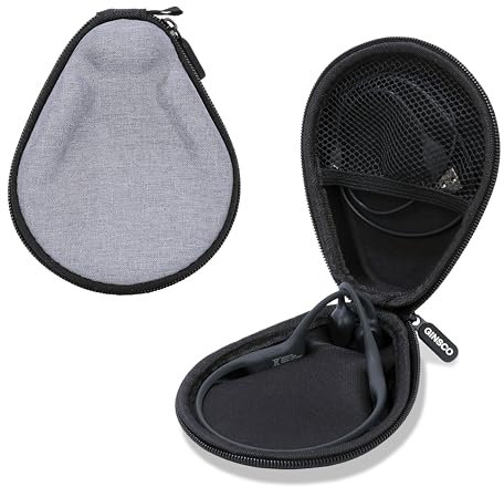 Ginsco Universal Bone Conduction Headphone Case Compatible with SHOKZ New OpenRun Pro 2/Pro 2 Mini/OpenRun/OpenSwim Open-Ear Sport Headphones, Compatible with MRYTKY/BAICLUD/CXK/Ogogrs etc (Gray)