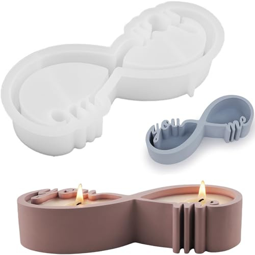 ALEFBET Silikonformen Gießformen, Silikonform Kerzenhalter you & me, Silikon Gießform Kerzenhalter Giessformen Silikonform Kerzenhalter, Gipsformen zum Gießen