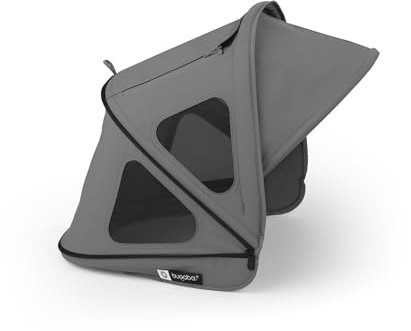 Bugaboo Dragonfly Sonnendach mit Lüftungsfenstern, ausziehbar für zusätzlichen und optimalen Sonnenschutz, wasserabweisend, Moon Grey