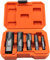 KEWAYO Ensemble de tarauds à tube NPT 5 pièces, 1/8, 1/4, 3/8, 1/2 et 3/4 NPT Robinet fileté pour filetage, kit de filetage pour nettoyer ou couper les filetages de tuyaux endommagés ou coincés