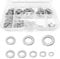 Stainless Steel Flat Washer Set for Screws & Bolts, 180 PCS Penny Washers with Storage Box, Round Metal Washer Kit for Repair, Factories & Home Decoration, Assorted Sizes M2 M2.5 M3 M4 M5 M6 M8 M10