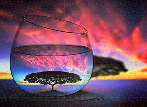 1000-teiliges Puzzle, Cup Tree Puzzle, ideal für Entspannung und Meditation, Lernspiel, 50 x 70 cm