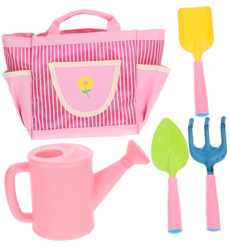SUPVOX Outils Jardinage Garçon Fille Incluant Arrosoir Pelle Râteau Sac Rangement