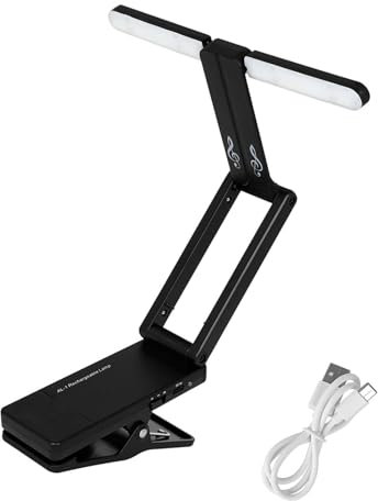 LED Notenständer Licht Wiederaufladbar Notenständer Lampe Klappbar Clip On Klavierleuchten Musikinstrument Zubehör