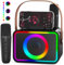 [2025] Karaoke Maschine 2 Mikrofonen: Karaoke Anlage mit 2 Karaoke Mikrofonen - Tragbare Bluetooth Karaoke Box Lautsprecher für Erwachsene Kinder Live-Mischpulte Geschenk für Weihnachten Geburtstag