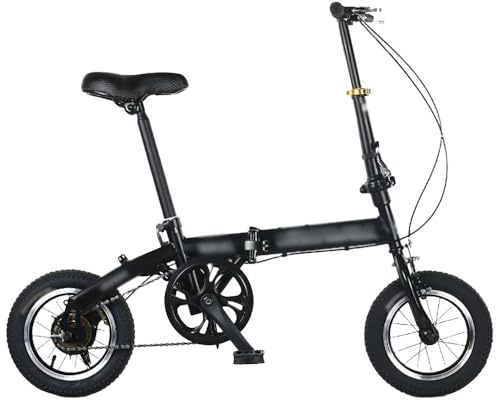 KLYDBMYT 12 Carbon Stahlrahmen Fahrrad Klapp-City-Bike Fahrrad Scheibenbremsen Klapppedale Kleine zusammenklappbare Größe