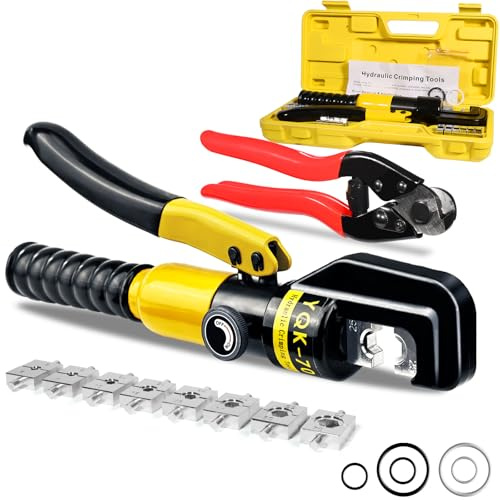 Hydraulic Crimping Tool Hydraulic Cable Lug Crimper with 9 Pairs of Dies