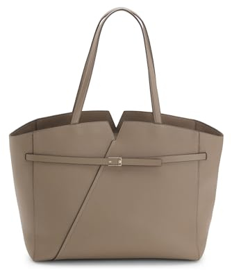 BOSS Damen REVERS TOTE Revers Tote Bag aus Leder mit Gürtel-Detail Braunverlauf Stck