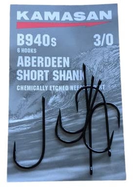 Kamasan B940s Aberdeen Short Shank 6 Hooks Size 3/0