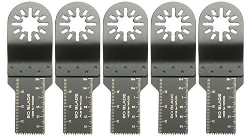 FEVERWORK 5pcs 20mm Multitool Saw Blades for Erbauer Makita Milwaukee High Carbon Steel Saw Blade Oscillating Tools