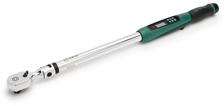 SATA 1/2 Elektronischer Drehmomentschlüssel mit Winkelfunktion, 34Nm - 340Nm ST96535 (Drehmoment Winkel Digital Drehmomentschlüssel Messung Ratsche Umschaltknarre) Anzugsdrehmoment: 34-340 Nm