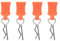 Tbest Rc Karosserieklammern Bent Springy R Pins, 1/8 1/10 1/12 Rc Karosserieklammern R Pins + Befestigungsklammer Set Rc Modell Bent Karosserieklammer Zubehör(Orange) 1:8 Klammern Karosserie