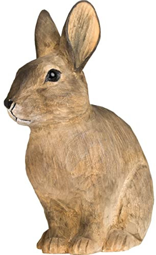 WILDLIFEGARDEN Wildlife Garden WG5941 Europäisches Kaninchen - Handgeschnitzter Tierfigur aus Holz