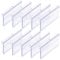 Meetory 50 PCS Clear Plastic Label Holders for Wire Shelf Retail Price Label, 8cm x 4cm Basket Labels Clip On Labels for Storage Bins, Merchandise Sign Display Holder for Supermarket Shop