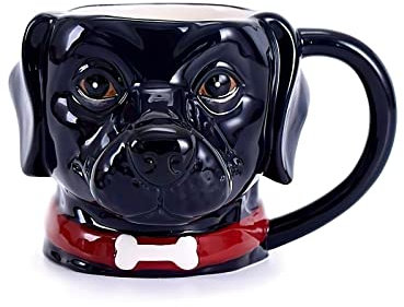 Divas World Taza de café 3D con forma de safari de animales salvajes, pintada a mano, regalo novedoso (taza de labrador)