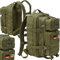 BWuM US Assault Pack Cooper Rucksack + Patch & Flaggen, Größe:Large (50L), Farbe:Oliv