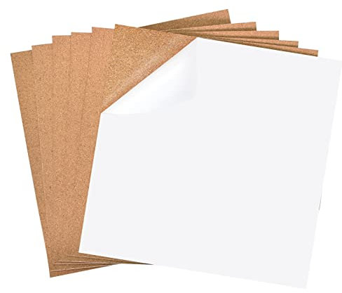 8 Blatt 30 x 30 cm Korkplatte Selbstklebend, 1mm Dicke Korktafel für Bastelarbeiten, Kork-Rechteck-Isolierkorkplatten, Einfache Zuschnitte/Korkplatte zum Basteln/Klebekork, für Heimwerker