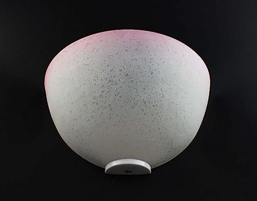Applique classico in vetro a 1 luce Goccia Rosa offerta economico lampada mezzaluna in vetro