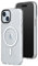 RHINOSHIELD Clear Case Compatible with Magsafe for [iPhone 15] | Superior magnetic, Advanced Yellowing Resistance, Crystal Clear, Protective and Customizable Clear Phone Case - Black Camera Ring