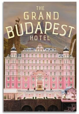 larn The Grand Budapest Hotel Film-Leinwandposter Raumdekoration, ästhetisches Poster, künstlerisches Poster für Schlafzimmer, Wohnzimmer, Wände, 30 x 45 cm, ungerahmt