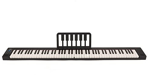 Piano électrique, Clavier Pliable, Support de Piano, Connexion APP, Portable, Pleine Taille, avec Fonction MIDI pour l'école (Prise UE)