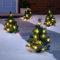 Christow Christmas Tree Path Lights, LED Outdoor Garden Pathway Decorations, Flashing Xmas Stake Lighting, Battery Operated with Timer Function, Set of 4 x 30cm (Warm White)