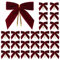 Lilbitty 24 Stück Samt Schleifen Rot Weihnachtsbaum Dekoration, Deko Schleifen Rot, Weihnachtsdekoration Schleife für Weihnachtsbaum, Kranz, Geschenkverpackung, Basteln, Hochzeiten