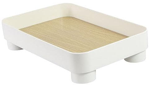 CANIGHT Gegenhalter ablagekörbe kühlkorb einkaufskorb Bathroom Accessory Cosmetic Organiser Einfache Reinigung Tischdekoration Tablett Seife Arbeitsplattentablett Schreibtischablage Holz