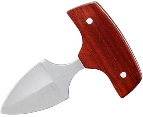 HiyyFloy Couteau À Thé en Bois De Santal, Aiguille À Thé PU- Rétro, Cône À Thé Fait À Main, Outil À Thé en Acier Inoxydable pour Gâteaux De Thé Compressés